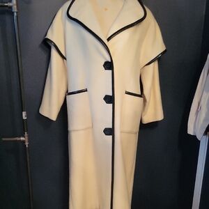 Hudson Bay Cream Wool Coat Size Large